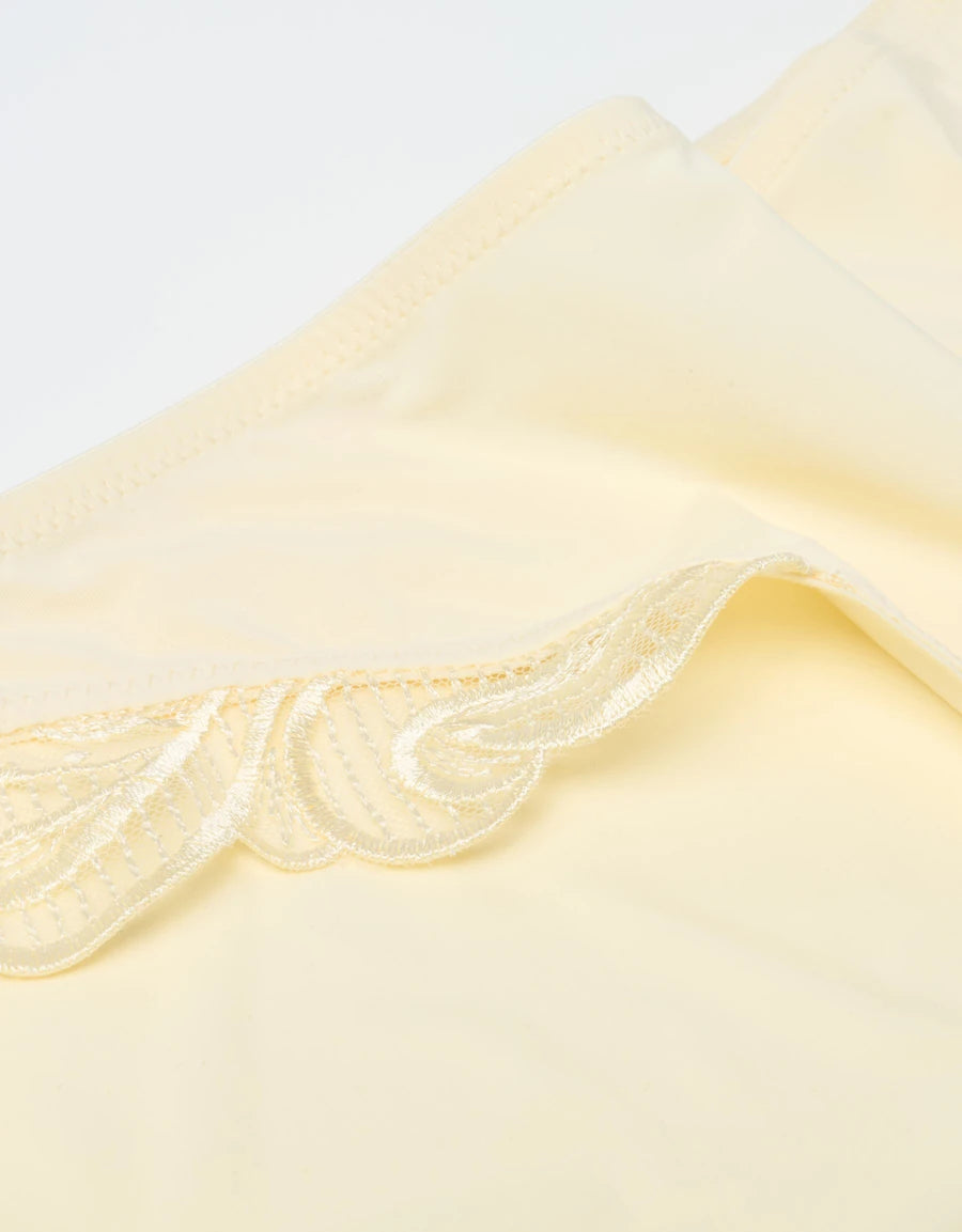Embroidered Lace-Trim Bikini Panty