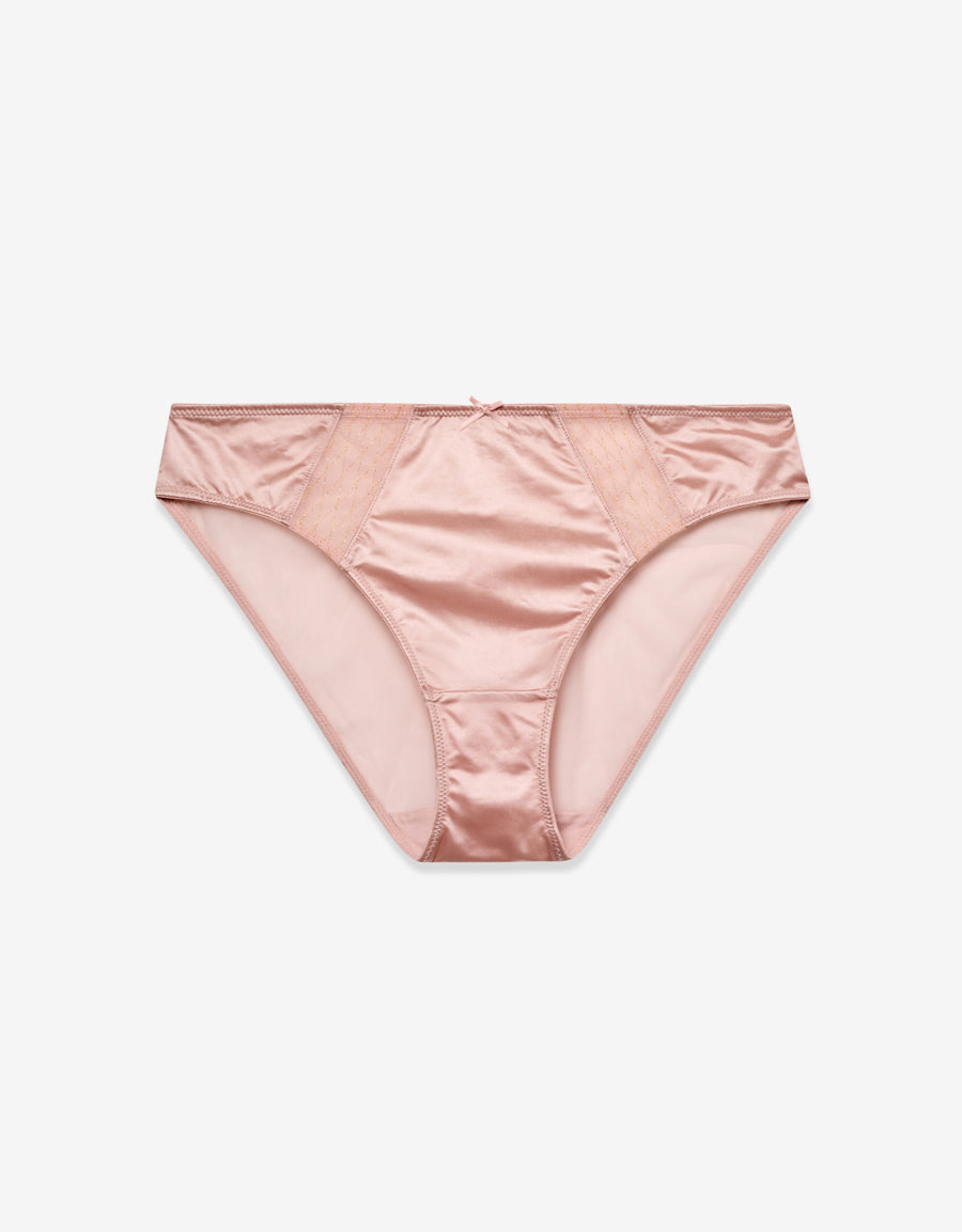 Satin Bikini Panty in Light Pink