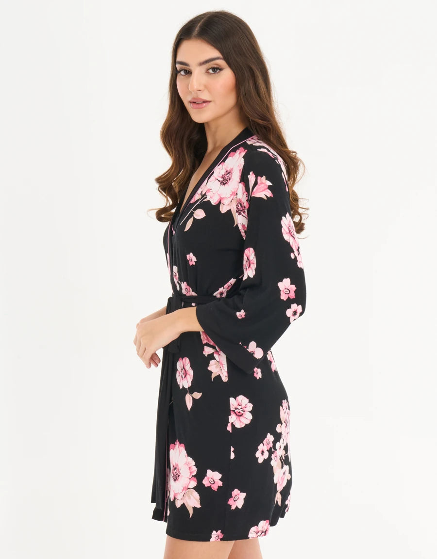 Floral Print Short Dress Set