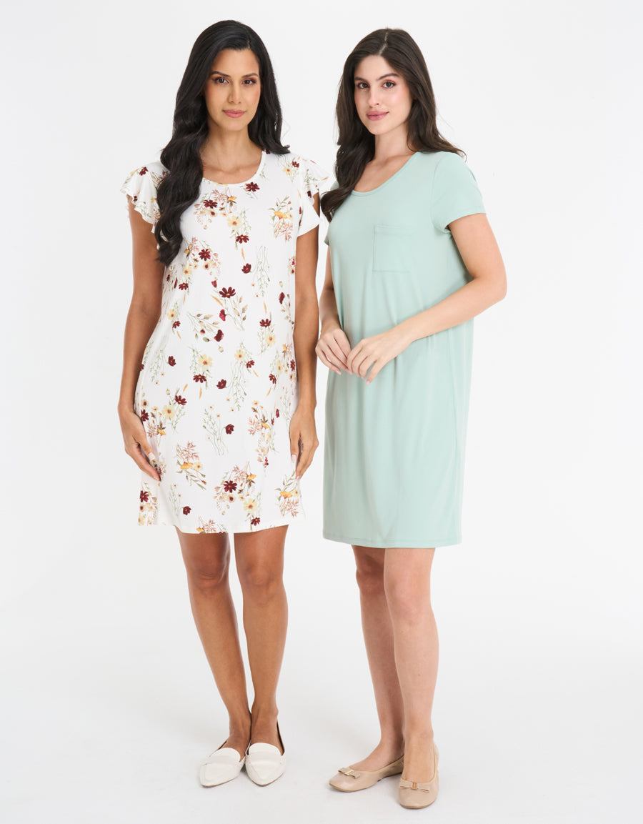 2-Pack Soft-Stretch Short Dresses