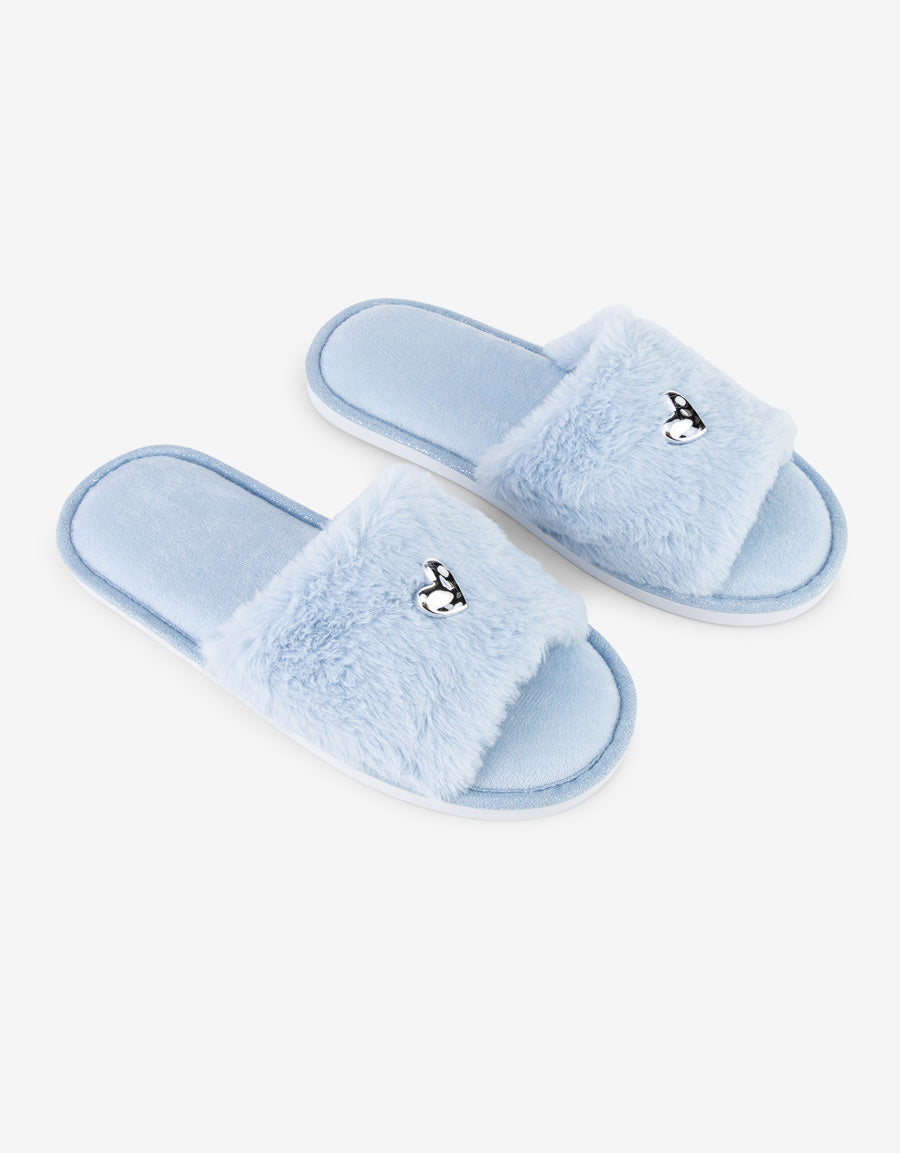 Faux Fur Close Toe Slipper