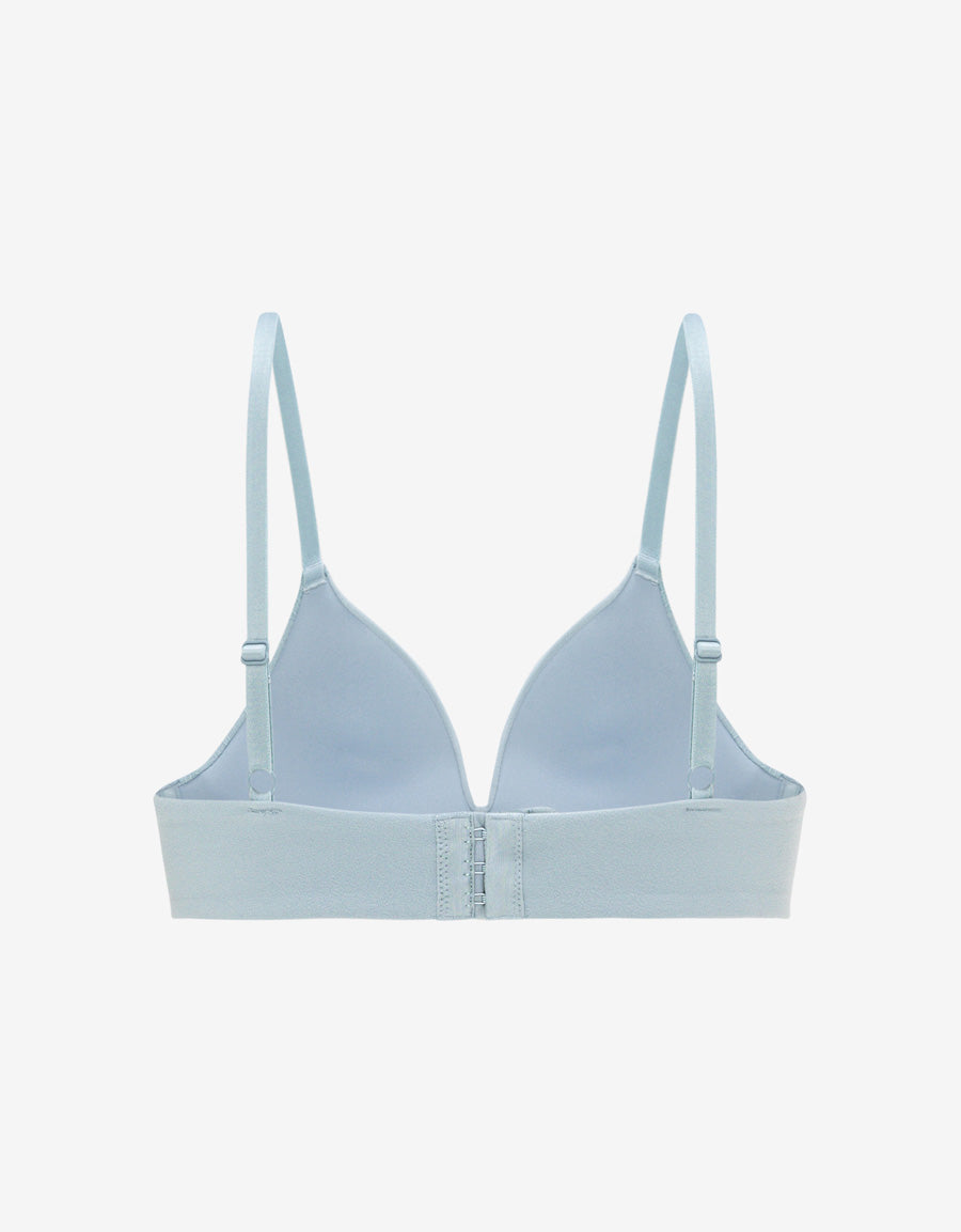 Lace-Trim Plunge Bra