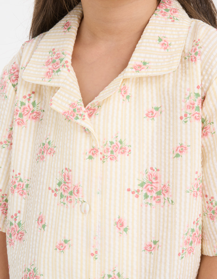 Floral Print Pajama Set