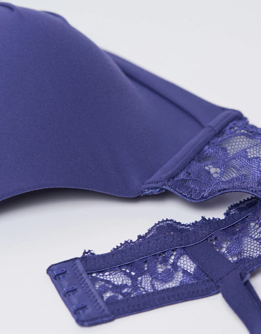Lace-Trim Plunge Bra