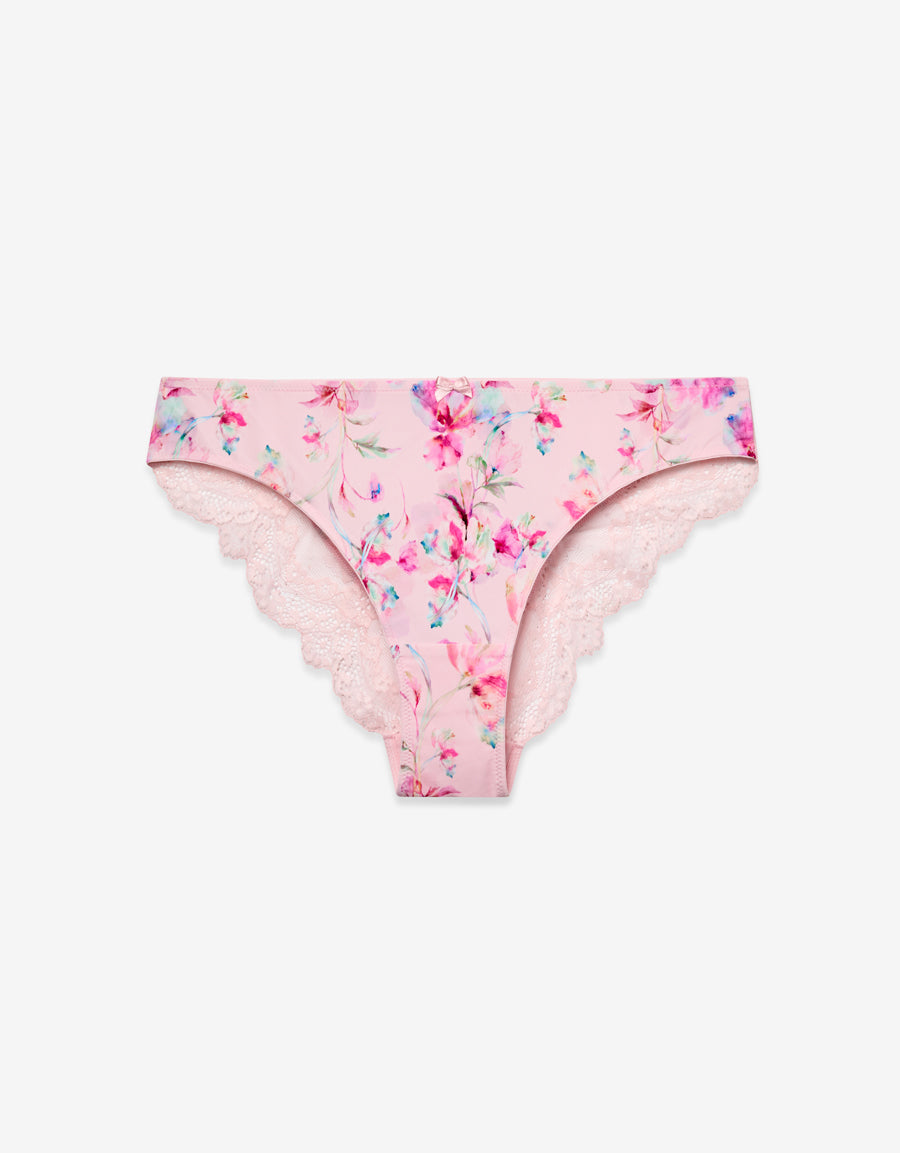 Lace Brazilian Panty in Pink