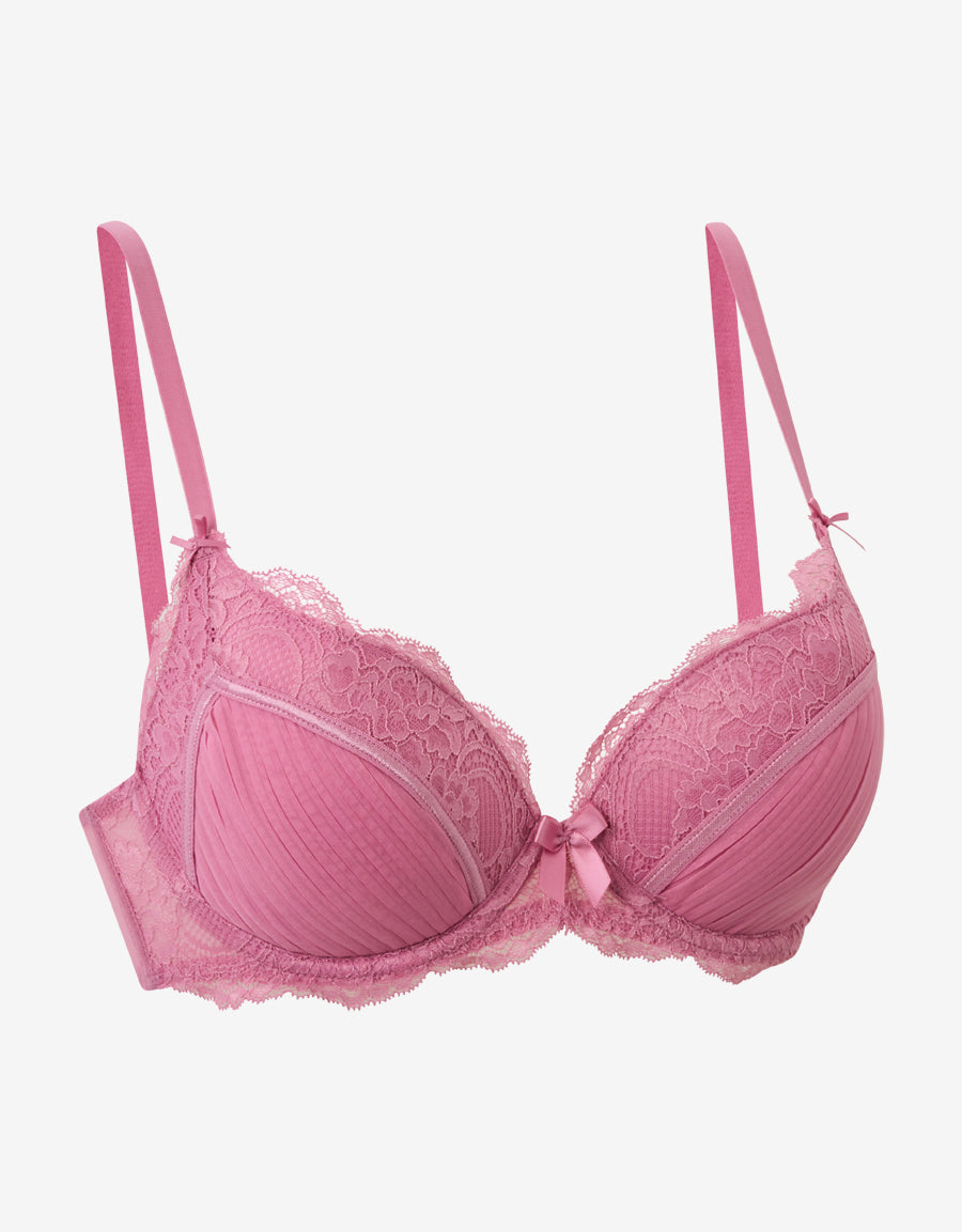 Lace And Mesh Plunge Bra