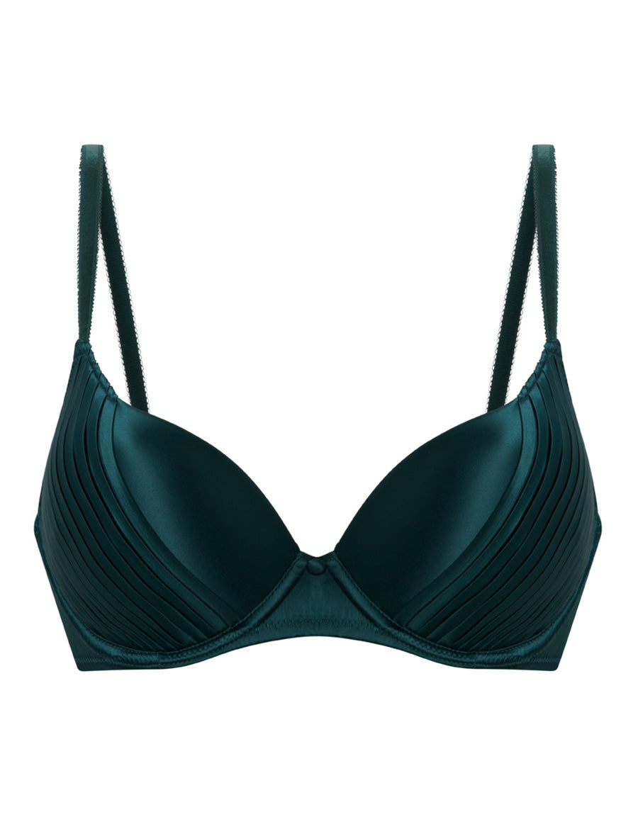 LUXE PLEATED PLUNGE BRA