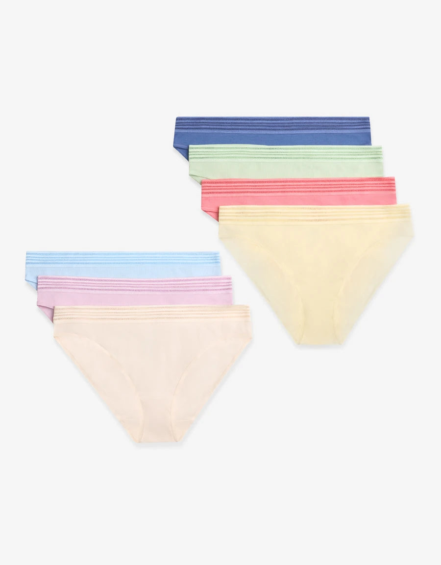 7-Pack Ribbed Bikini Panties