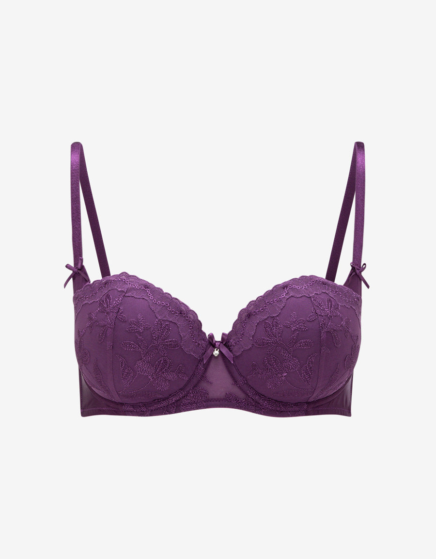 Embroidery Balconette Bra
