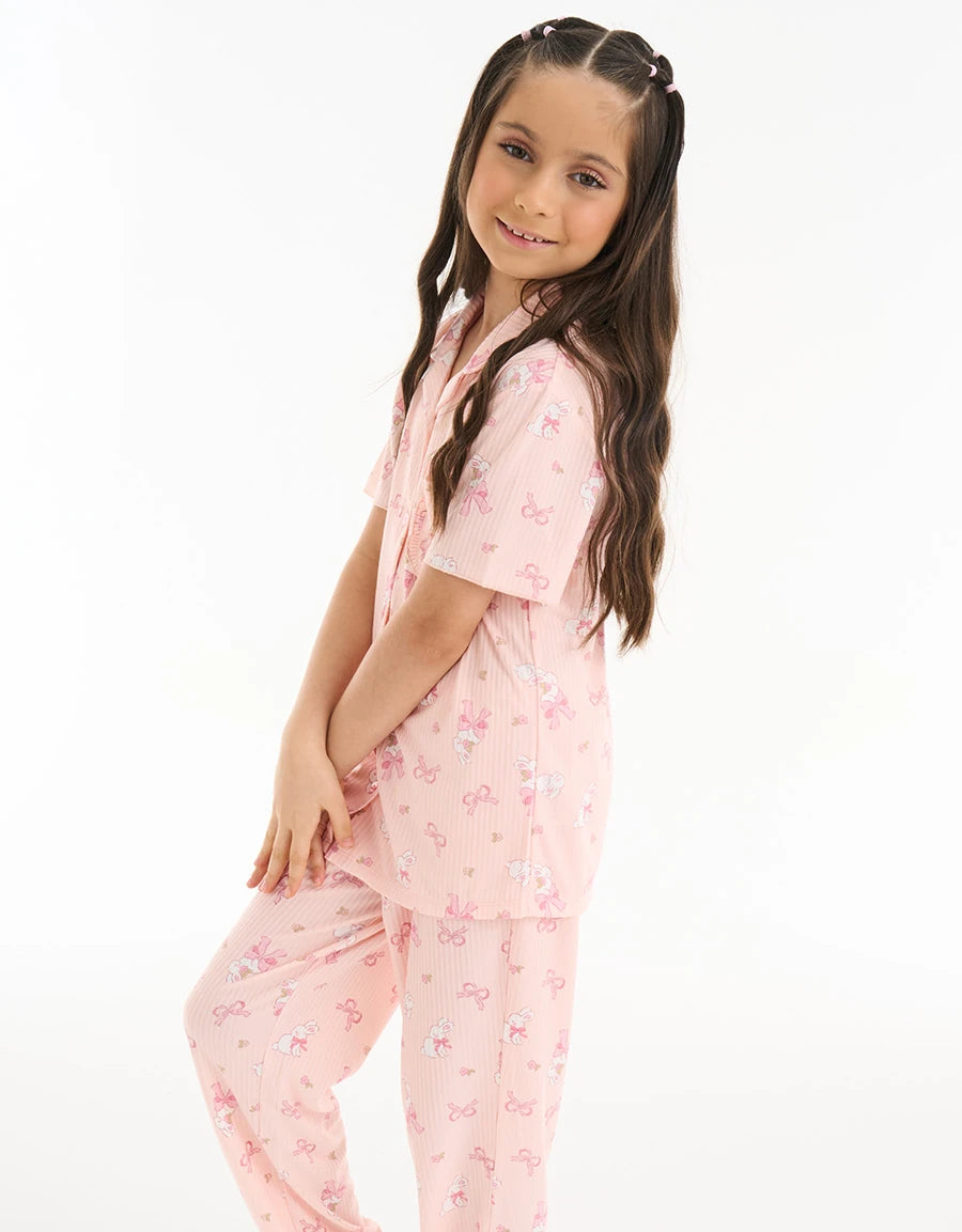 Hunny Bunny Print Pajama Set