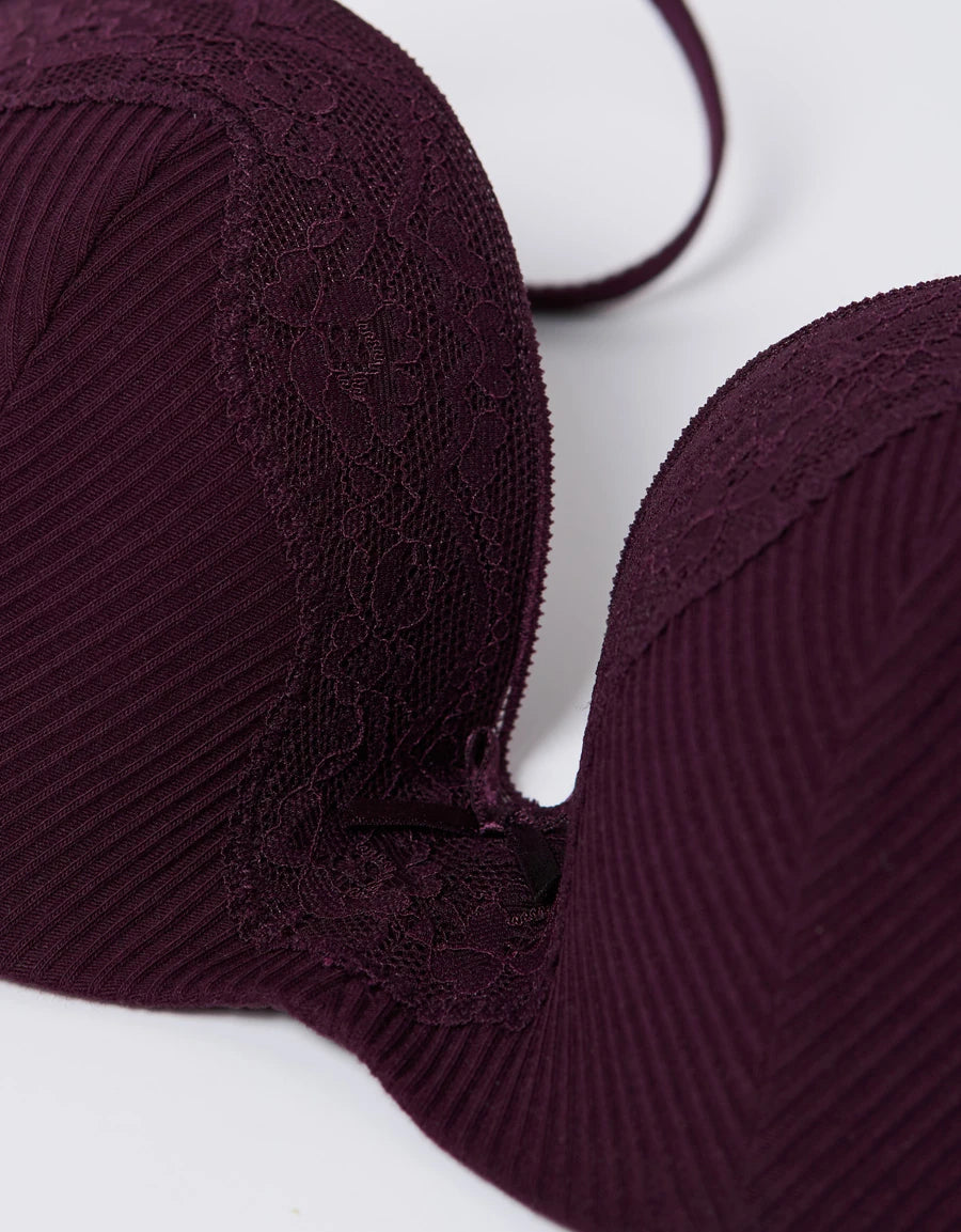 Lace-Trim Balconette Bra