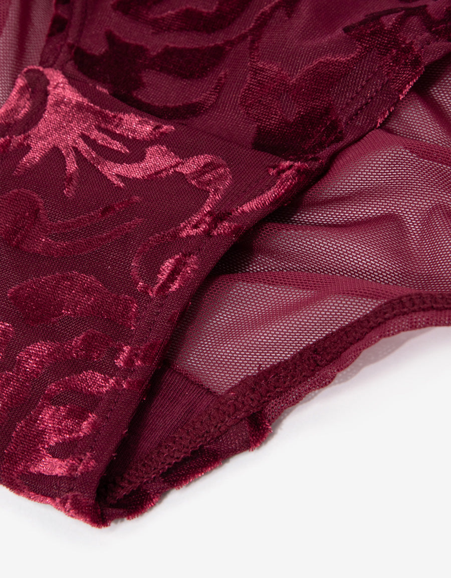 Velvet Burnout Boxer Panty