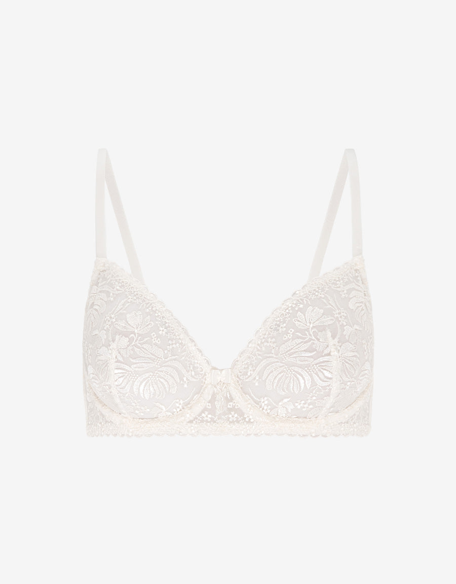 Embroidered Non Padded Plunge Bra